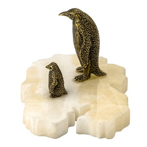 Статуэтка Пингвин и пингвинёнок на подставке