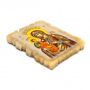 Иконка на ониксе Богородица Троеручица