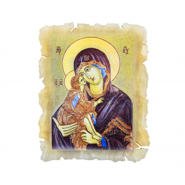 Икона на ониксе Донская Божья матерь