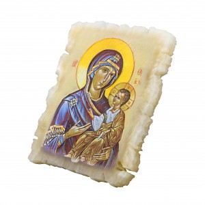 Икона на ониксе Иверская Божья матерь