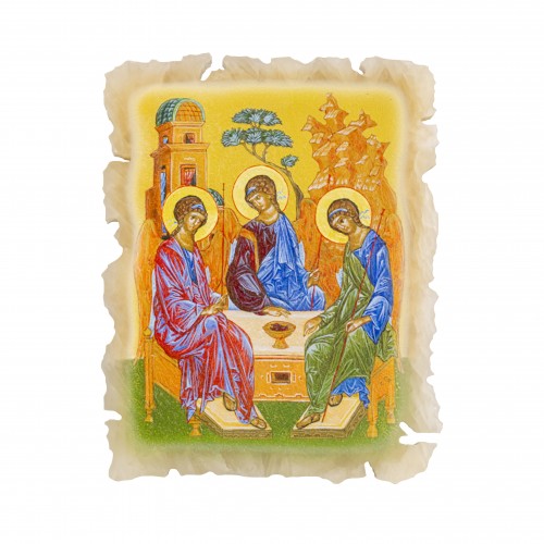 Иконка на ониксе святая троица