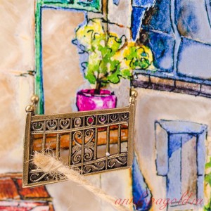 Картина угловая Мартовский кот рисованная на ониксе с подсветкой