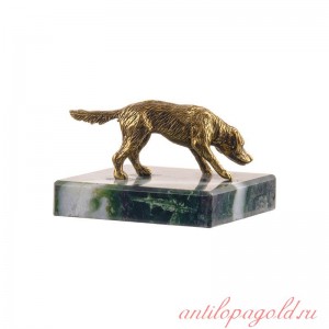 Статуэтка Собака на натуральном камне
