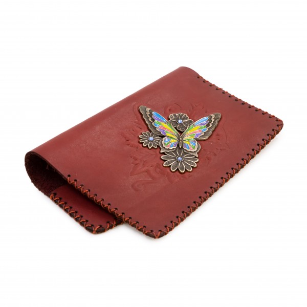 Обложка на паспорт Бабочка (ручная прошивка)