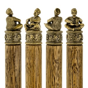 Коллекционный сувенирный набор шампуров (12шт.) с наконечником кавказский зодиак