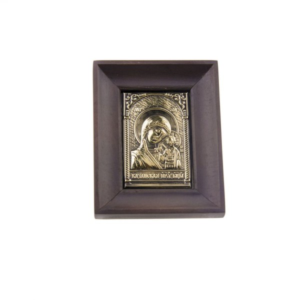 Чеканная икона Богородица Казанская в окладе