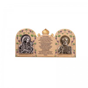Деревянная иконка Богородица Казанская и Святитель Николай