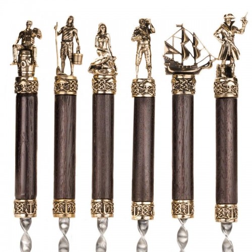 Шампуры пираты (6 штук) коллекционные сувенирные